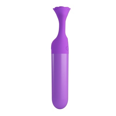 Vibrador roxo com ponta em forma de flor