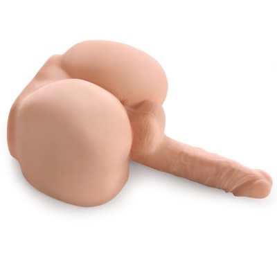 Produto sexual em silicone com formato anatómico e cor de pele
