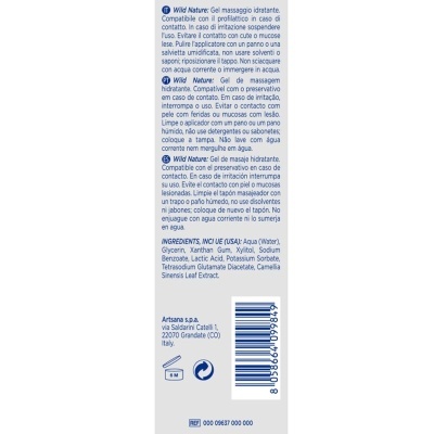 Verso da embalagem de produto cosmético com texto informativo em várias línguas e código de barras