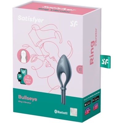 Embalagem de vibrador de anel Satisfyer Bullseye em branco, verde e rosa