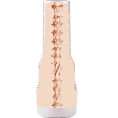 Recipiente branco com interior texturizado beige