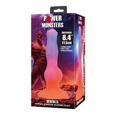 Embalagem de dildo de silicone ondulado Power Monsters HERCULES