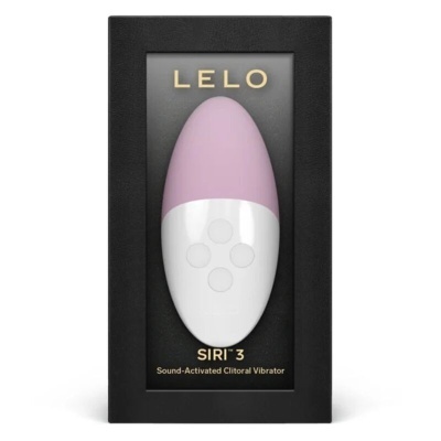 Vibrador clitoriano LELO SIRI 3 em embalagem preta com texto em dourado e branco
