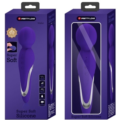 Embalações roxas de vibradores Pretty Love com silicone super suave