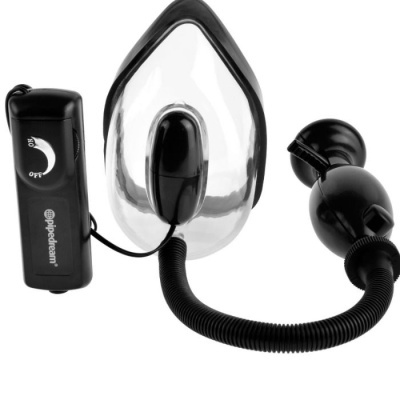 Dispositivo de aspiração preto com controlador e ventosas