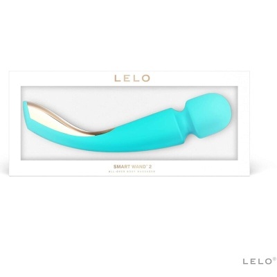 Vibrador de massagem LELO Smart Wand 2 azul em caixa branca