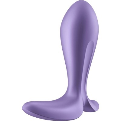 produto de silicone roxo formato cônico com base larga