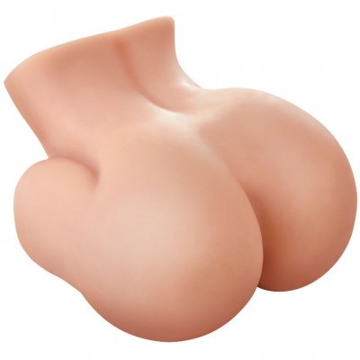 Produto em silicone representando quadris e nádegas na cor pele