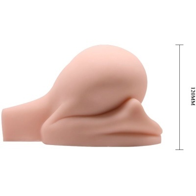 Produto de silicone cor de pele com formato anatómico e dimensão 120MM