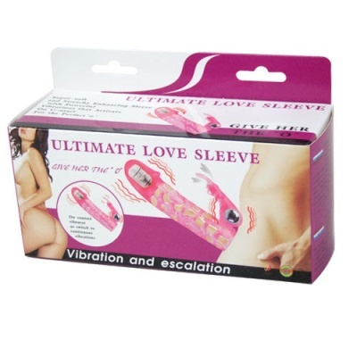 Embalagem rosa e branca de manga vibratória Ultimate Love Sleeve