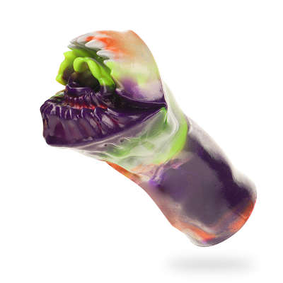 Manga protetora com design monstruoso multicolor em silicone