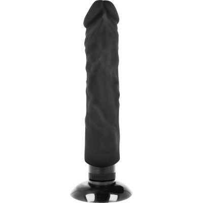 Vibrador preto texturizado com ventosa