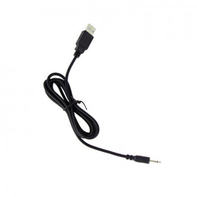 Cabo preto USB tipo A para jack 3,5 mm