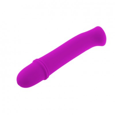 Dildo roxo de silicone com textura lisa e formato alongado