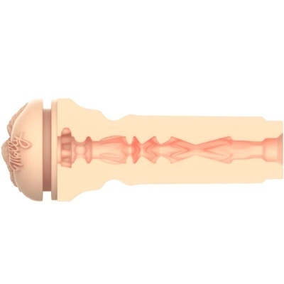 Brinquedo ergonómico com textura interna detalhada e tampa decorativa