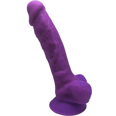 Dildo roxo com base de ventosa
