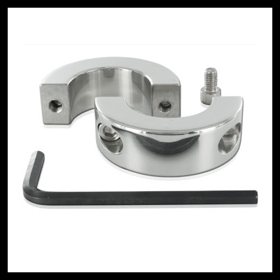 Conjunto de abraçadeiras metálicas cromadas com parafuso e chave Allen