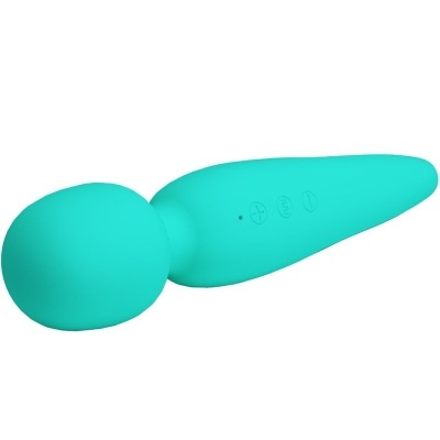 Vibrador massajador azul turquesa com botões