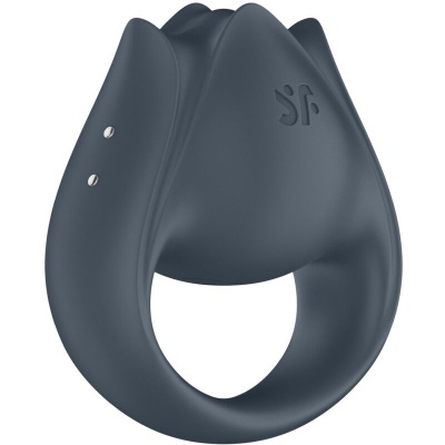 anel de silicone preto fosco com luzes LED e gravura SR