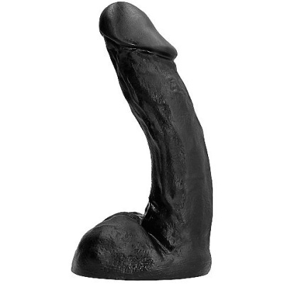 Dildo preto de silicone com textura realista