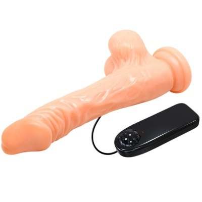 Vibrador realista tons pele com comando preto
