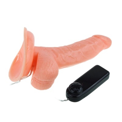 Vibrador em forma de pénis com controle remoto preto ligado por fio
