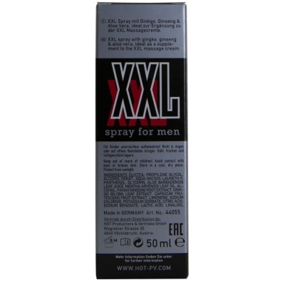 Embalagem de spray para homens XXL spray for men com texto alemão e inglês
