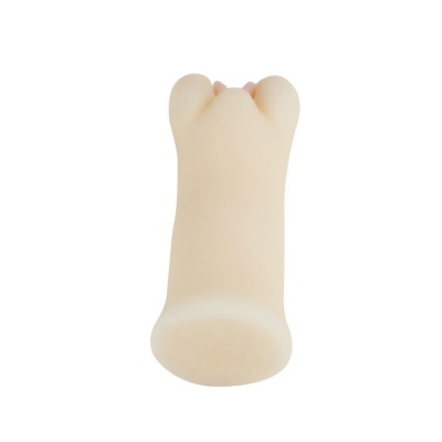 Boneca articulada de silicone bege com orelhas cor-de-rosa