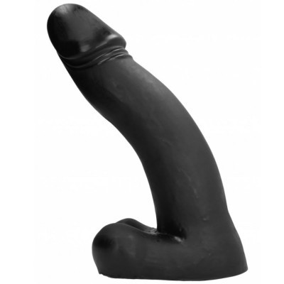 Dildo preto realista com base larga