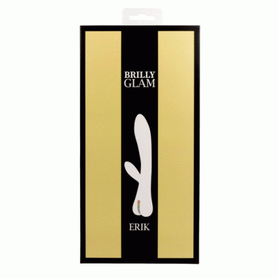 Embalagem com vibrador branco ERIK da marca BRILLY GLAM