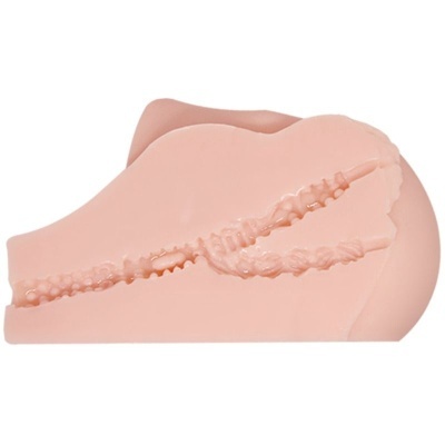 Molde de silicone cor de rosa com textura de dentes e gengivas