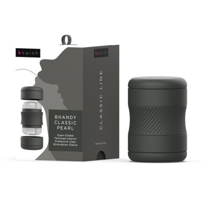 Produto Bhandy Classic Pearl bSwish com estojo preto texturizado e embalagem cinzenta.