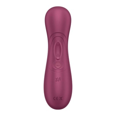 Produto sexual adulto roxo com botões de controlo e inscrições