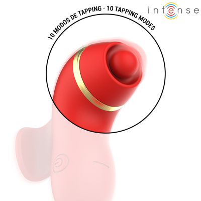Dispositivo vermelho e rosa com texto 10 MODOS DE TAPPING num fundo branco
