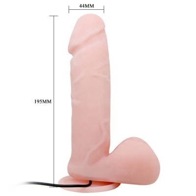 dildo realista cor de pele com ventosa e cabo preto