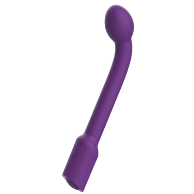 Vibrador roxo com extremidade arredondada e base cónica