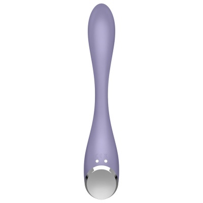 Vibrador lilás com ponta metálica