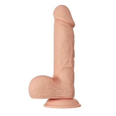 Dildo realista cor de pele com base aderente