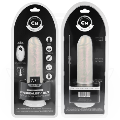 Dois dildos hiperrealistas de silicone branco perolado em embalagens pretas