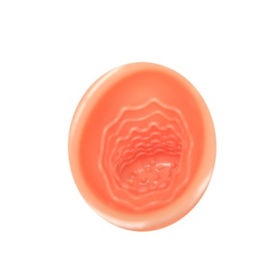 Imitação de boca cor de pele com textura interna ondulada