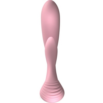 Dispositivo ergonómico em silicone rosa com base ranhurada