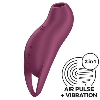 Dispositivo roxo com texto Air Pulse + Vibration 2 in 1