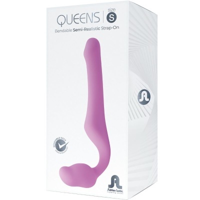 Embalagem de produto Strap-On QUEENS cor rosa claro tamanho S