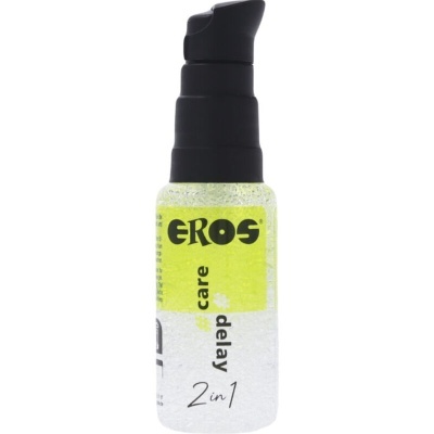 Frasco de gel transparente com tampa preta e rótulo amarelo e branco