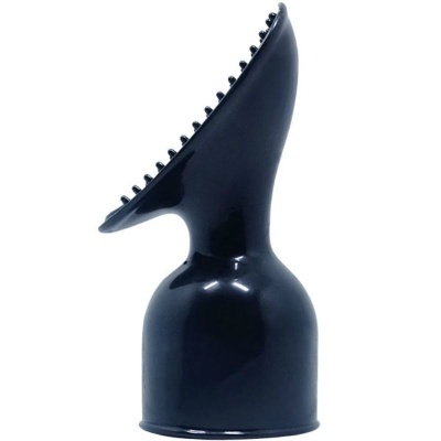 Escova preta para limpeza com cerdas curtas e base cilíndrica