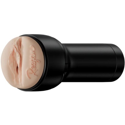 Masturbador masculino preto com extremidade cor de pele e texto 'Ranger'