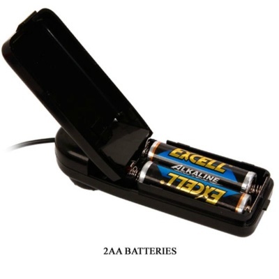 Carregador de pilhas preto com pilhas AA Excelle
