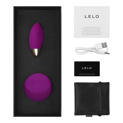 Conjunto de vibrador e comando à distância LELO roxo com acessórios