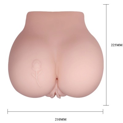 Modelo parte inferior do corpo feminino tom pele com textura de rosa