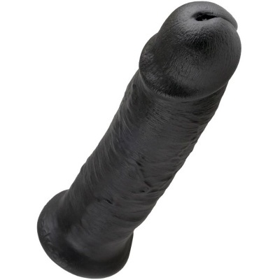 Objeto preto cilíndrico com textura irregular e base larga